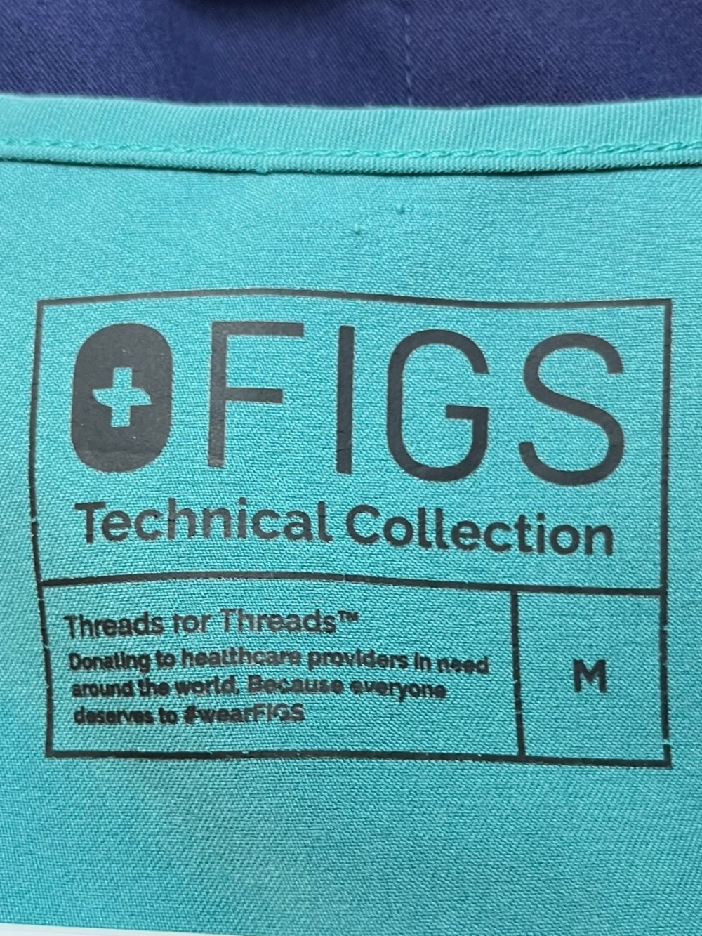 Figs Casma Scrub Top Marine Cactus Size M PO# 1534 - Picture 4 of 7